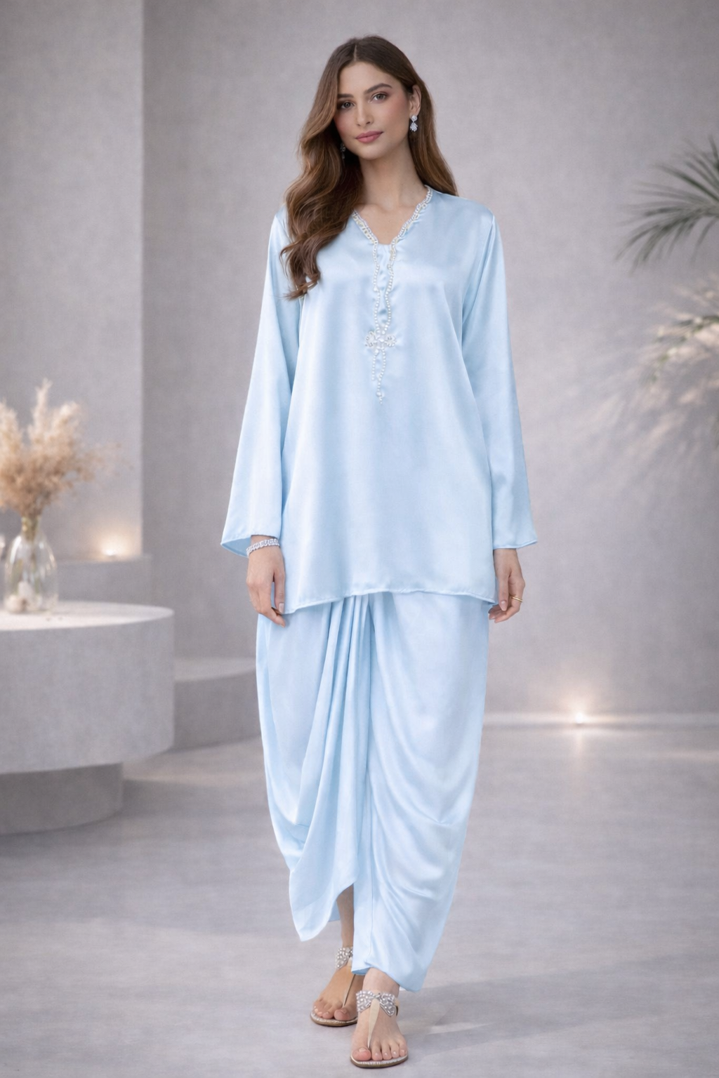 Fuse Silk Dhoti Set