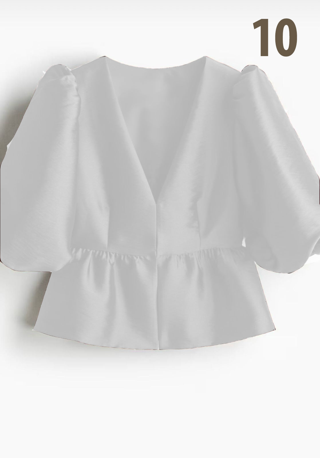 Raw Silk Peplum