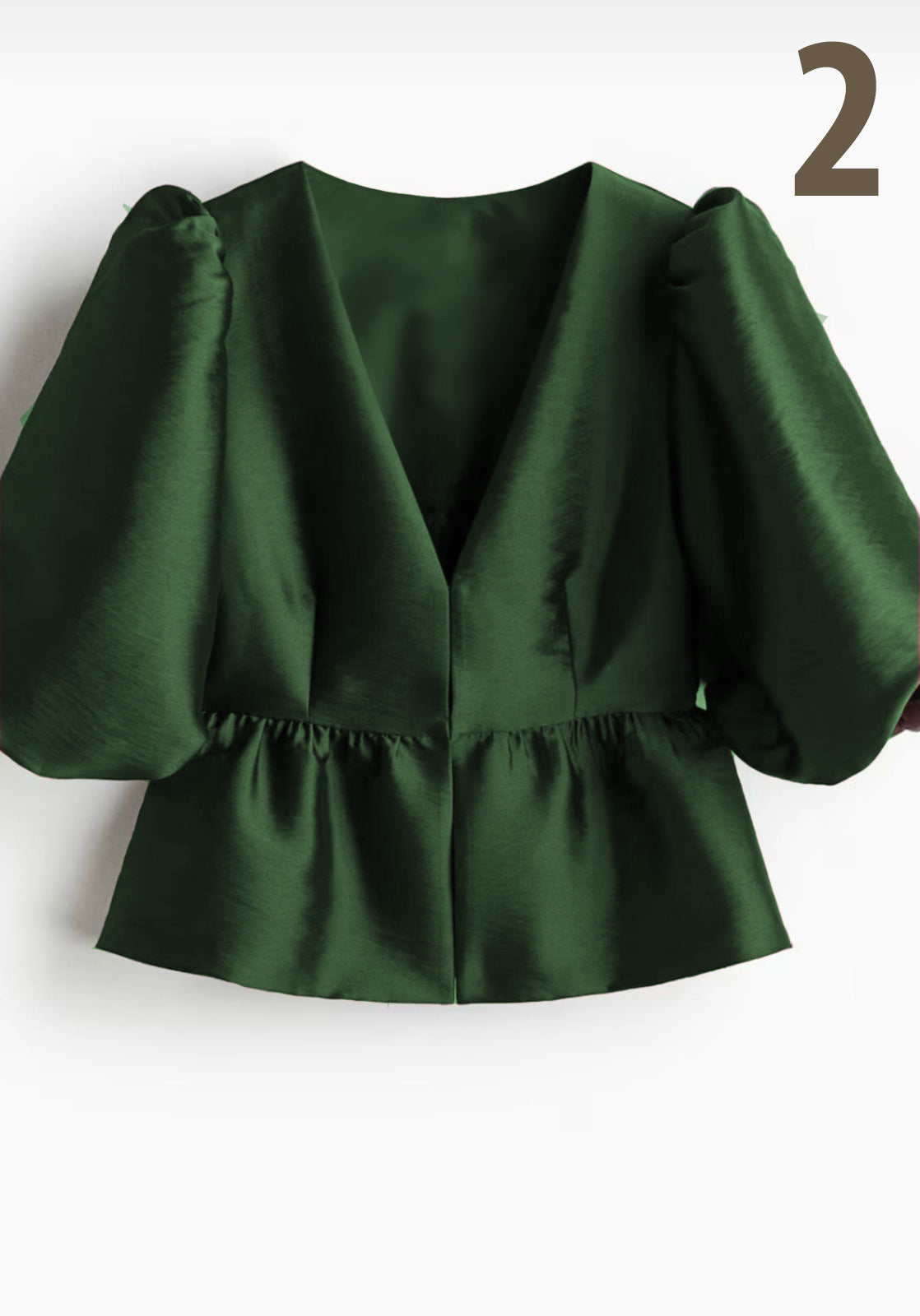 Raw Silk Peplum