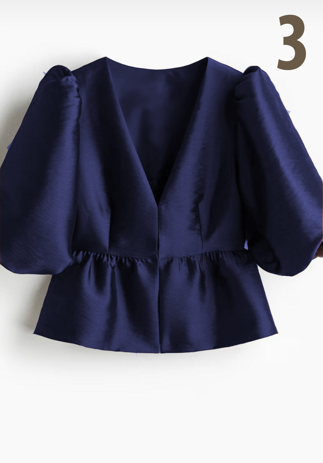 Raw Silk Peplum