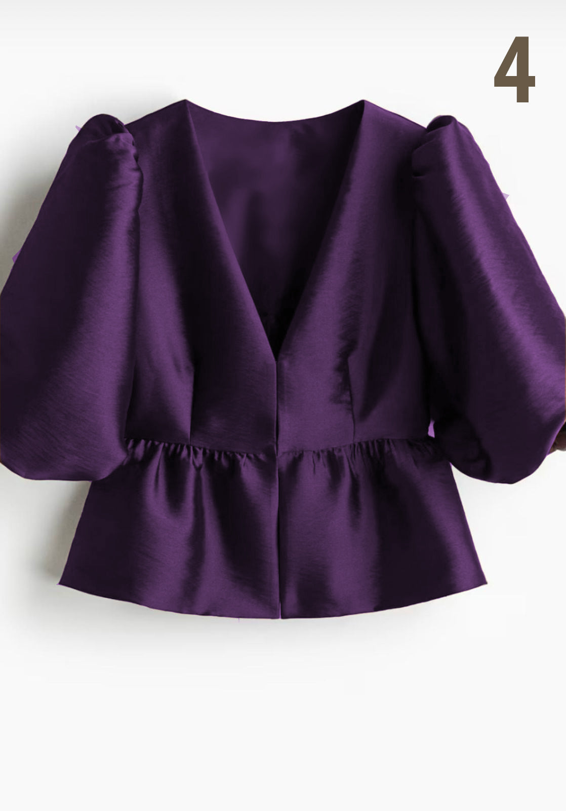 Raw Silk Peplum