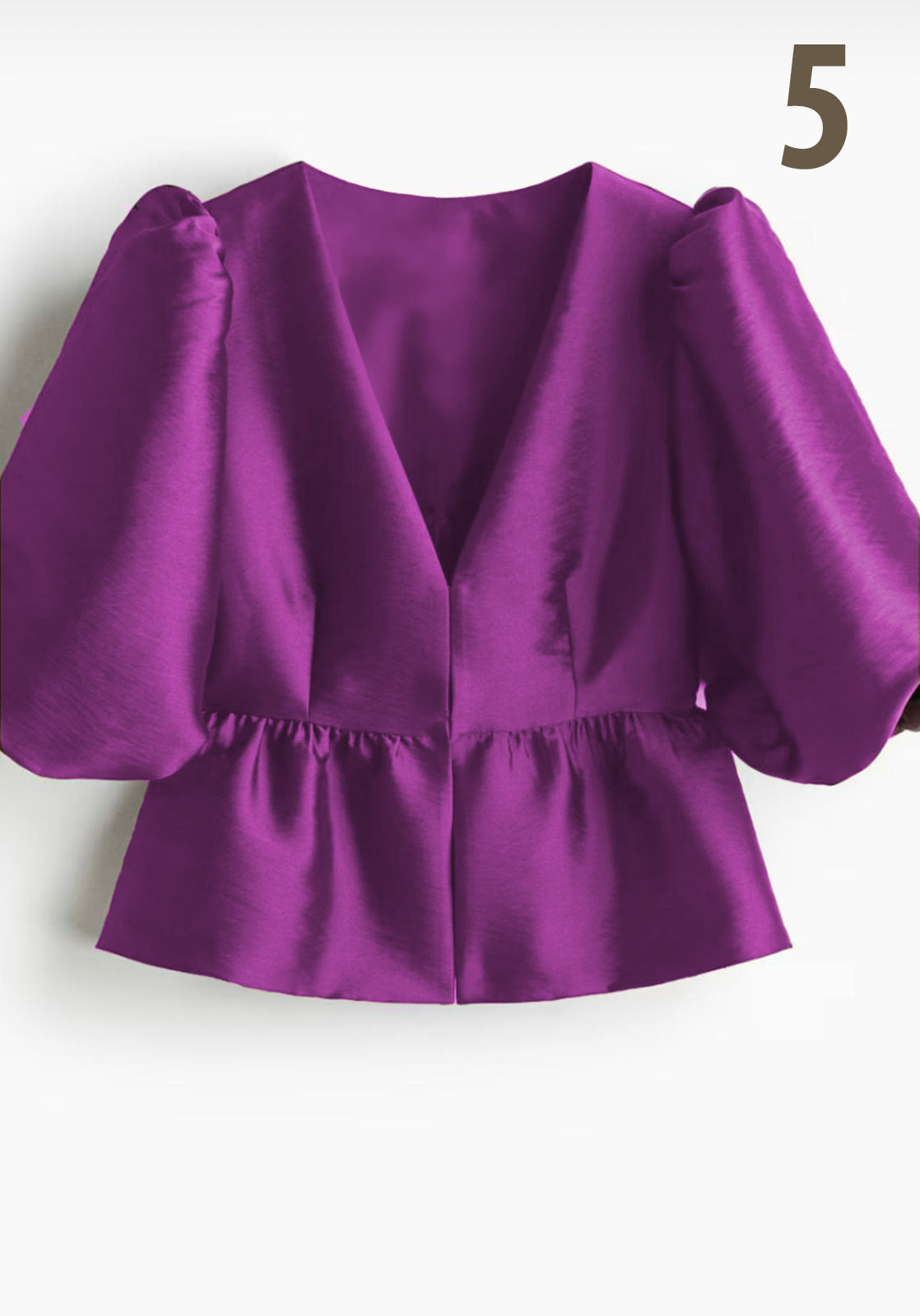 Raw Silk Peplum