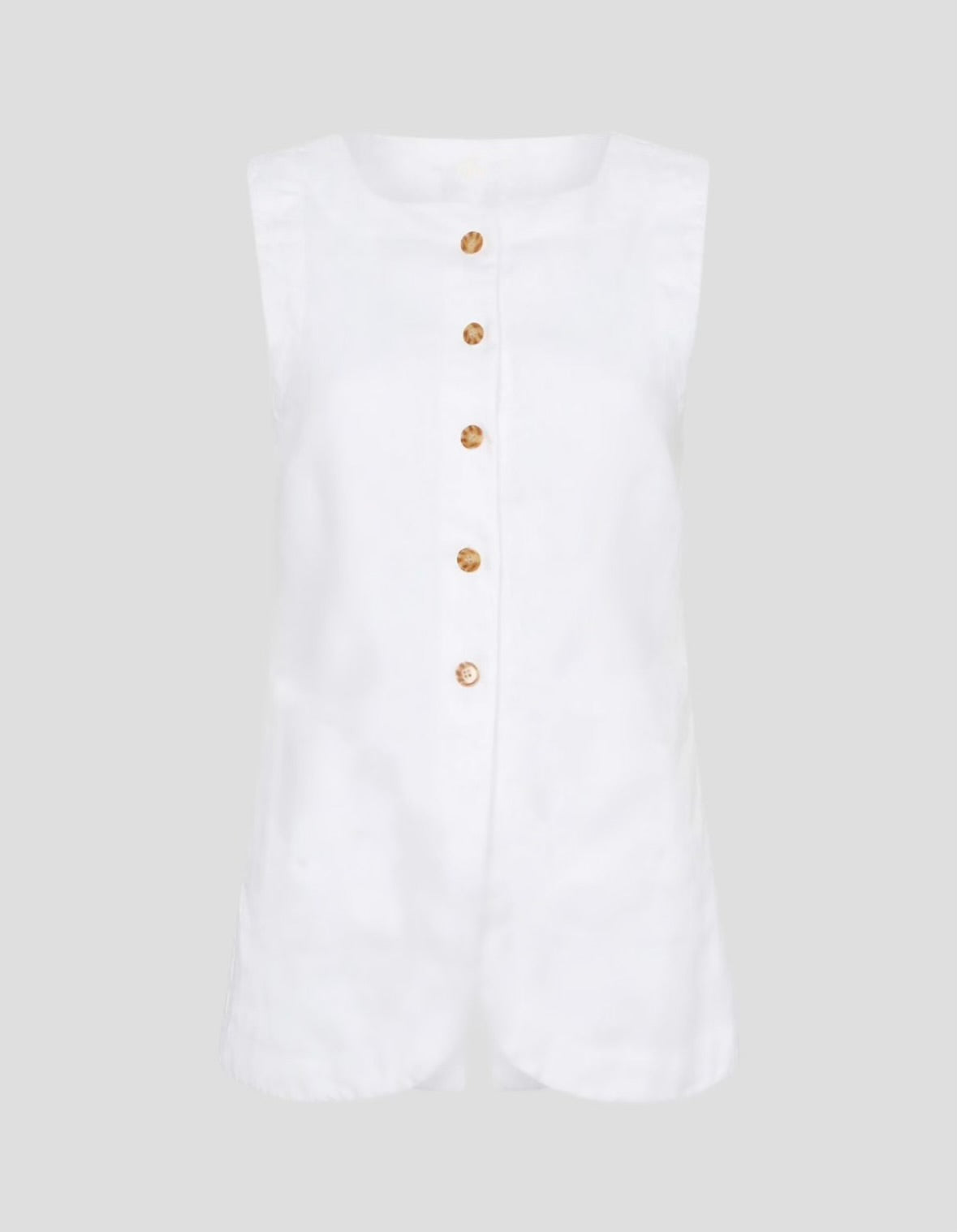 Linen Vest White