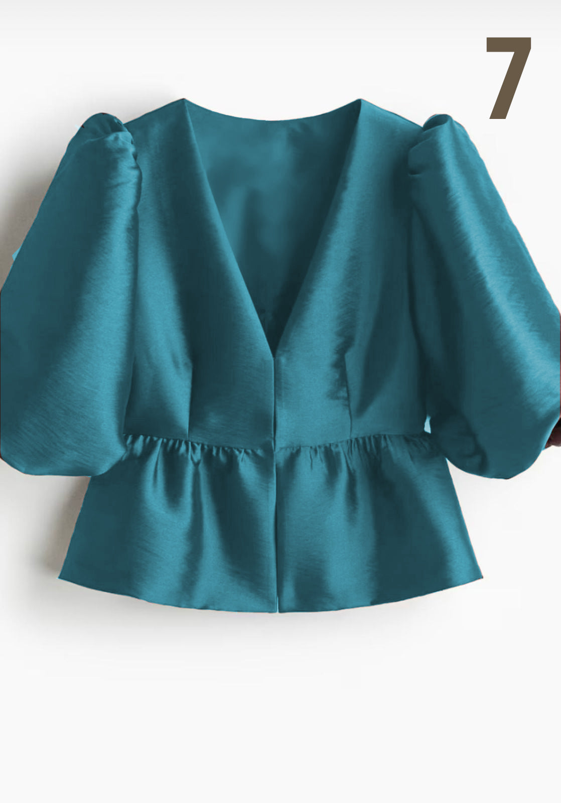 Raw Silk Peplum