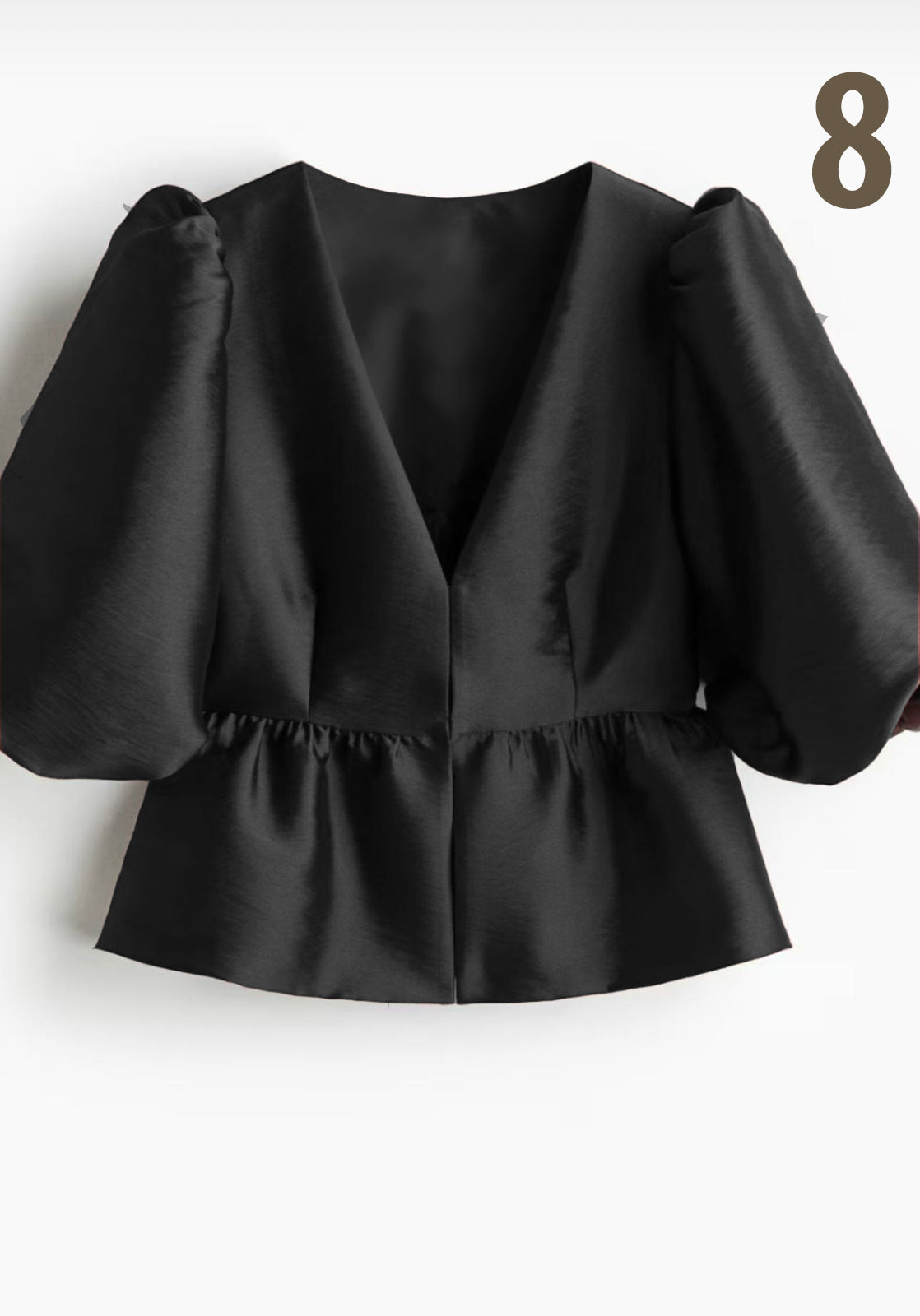 Raw Silk Peplum