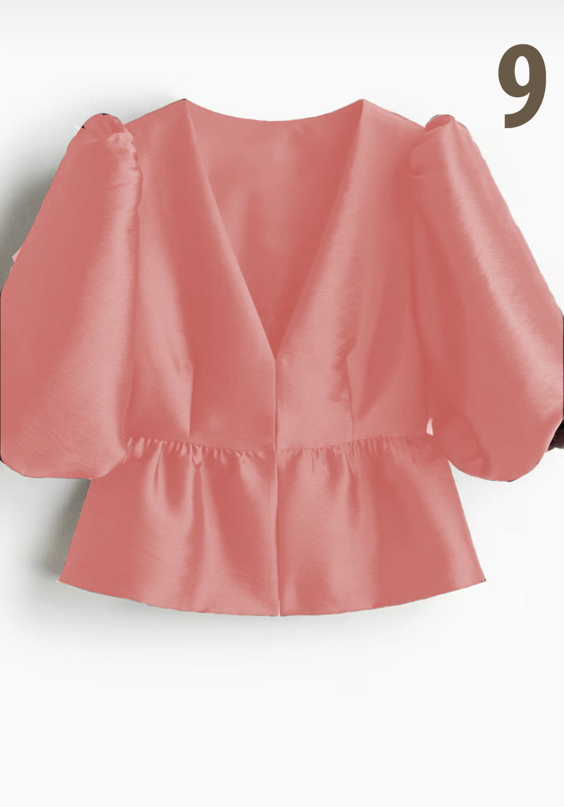 Raw Silk Peplum