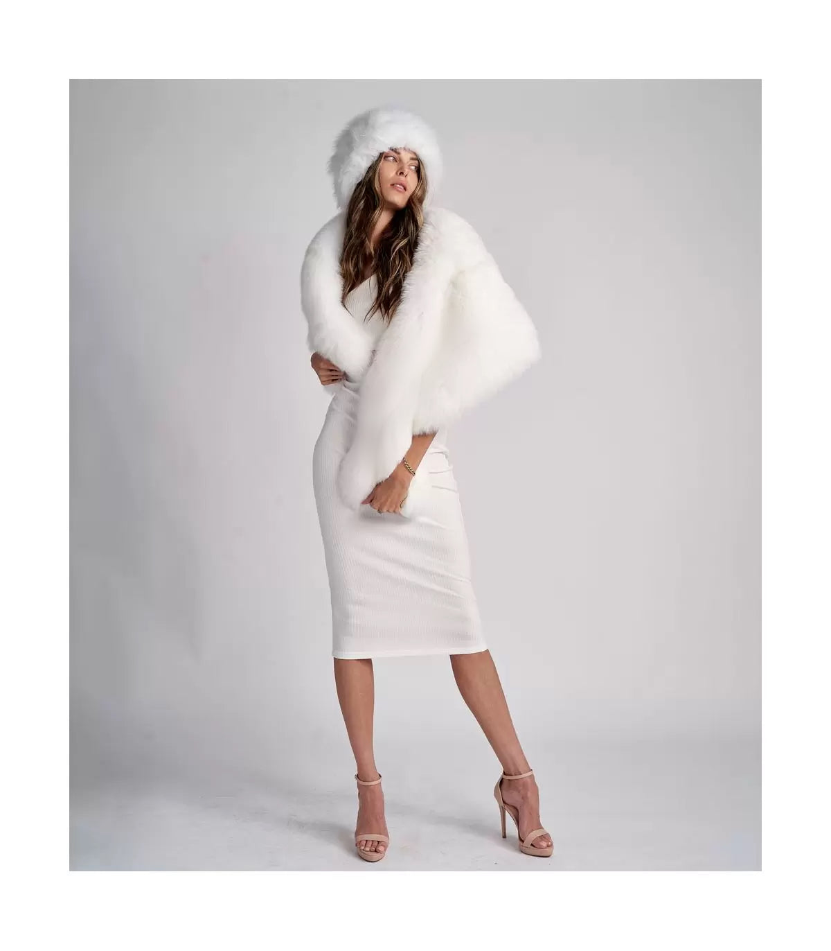 Fur Scarf - White
