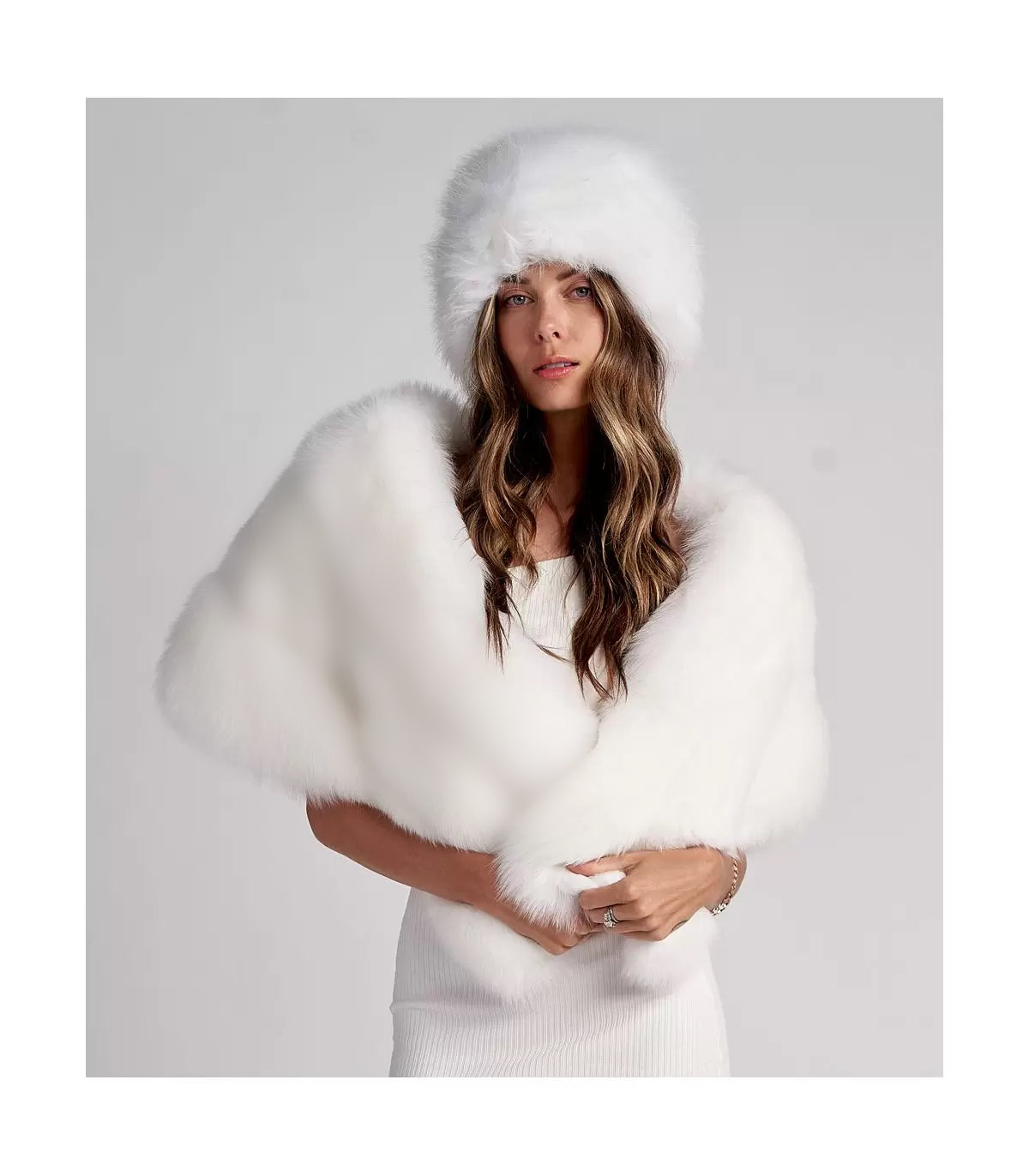 Fur Scarf - White
