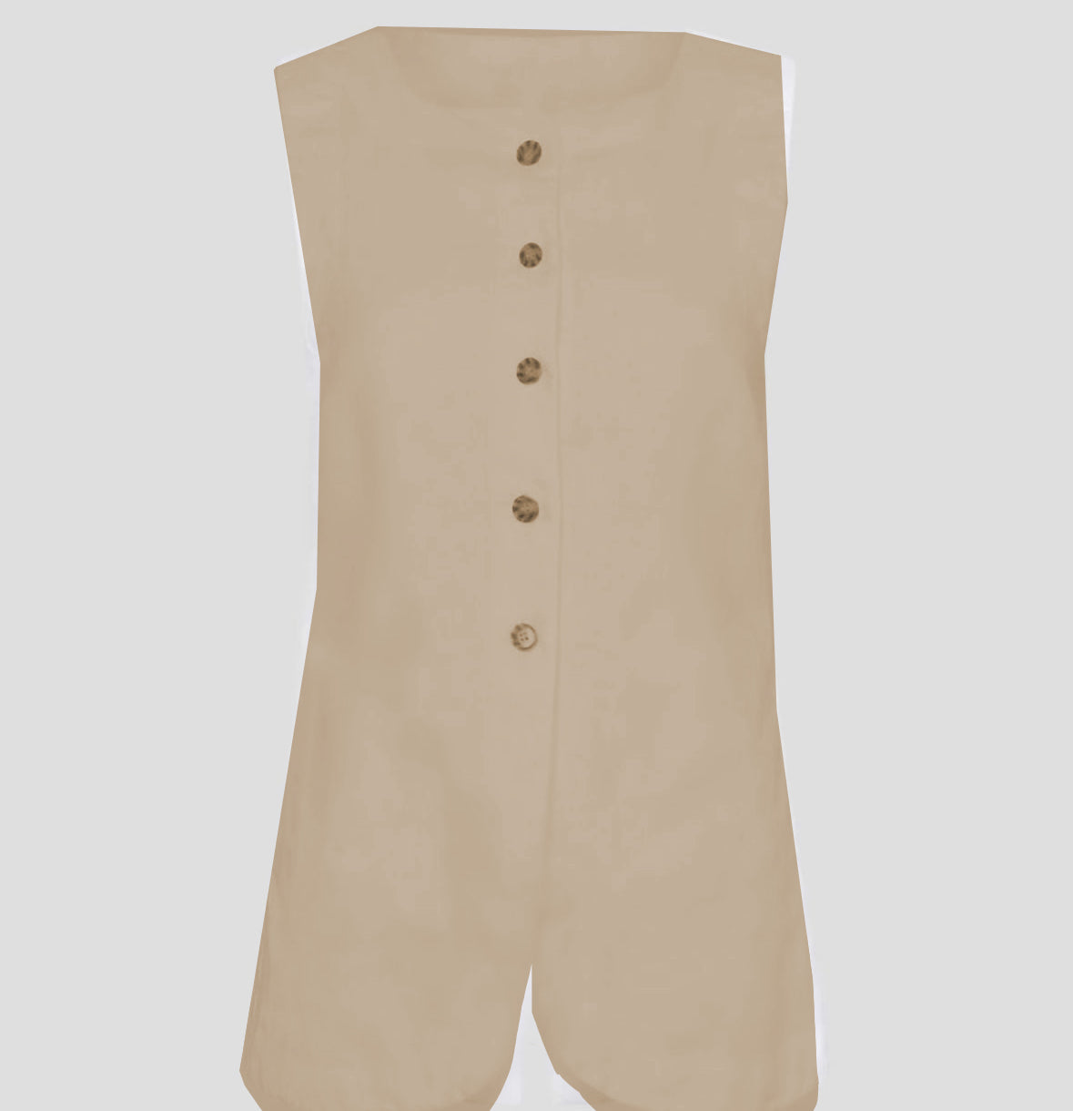 Linen Vest Khakhi