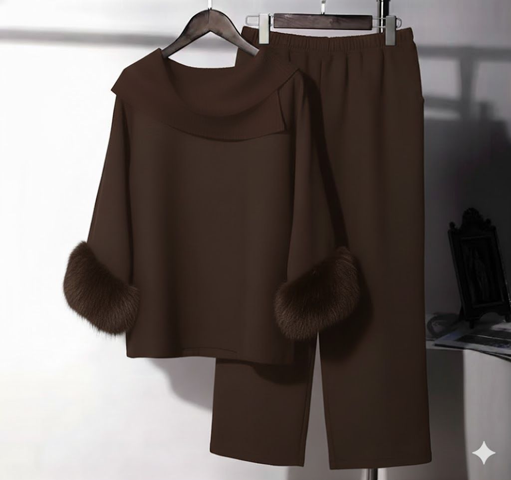 Cowl Fur Set | Chocolate