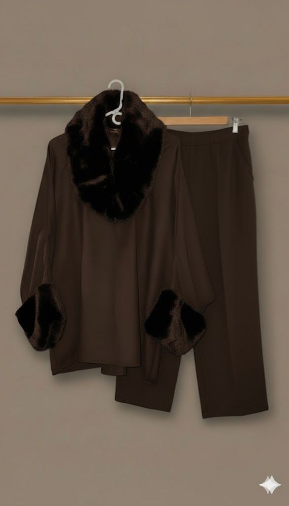 V Fur Set | Chocolate