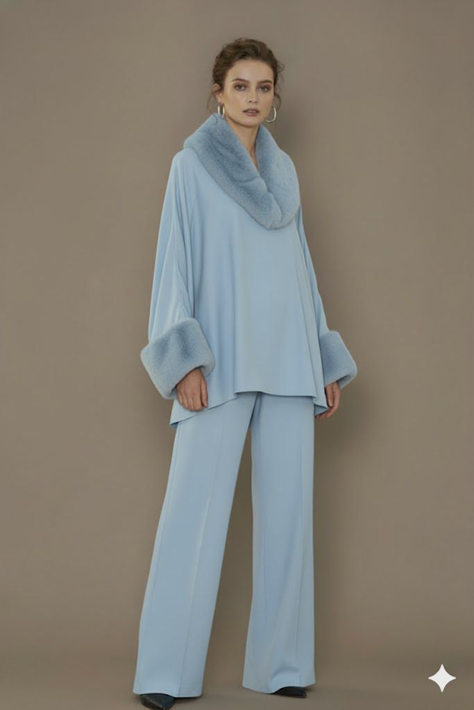 V Fur Set | Ice Blue