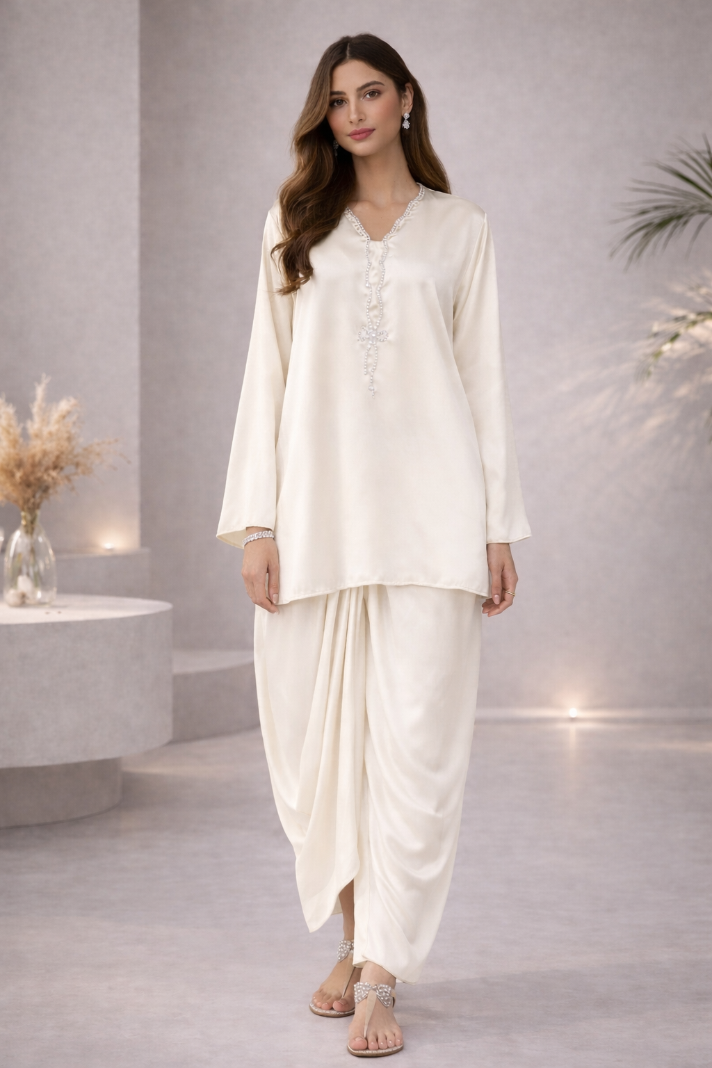Fuse Silk Dhoti Set