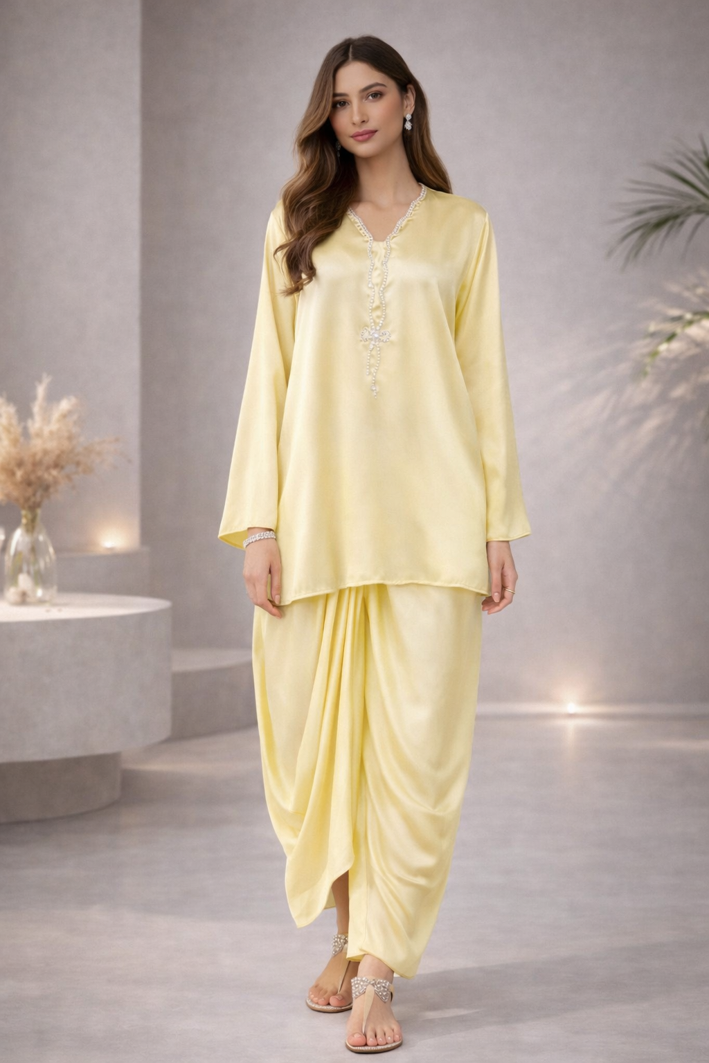 Fuse Silk Dhoti Set