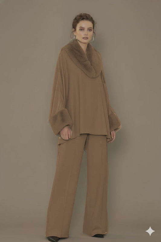 V Fur Set | Brown