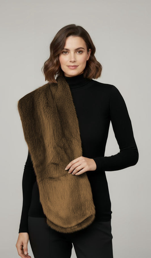 Fur Scarf - Chocolate