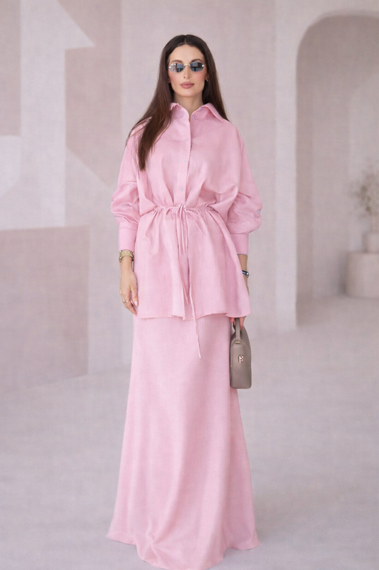 Bow-Tie Skirt Set | Pink