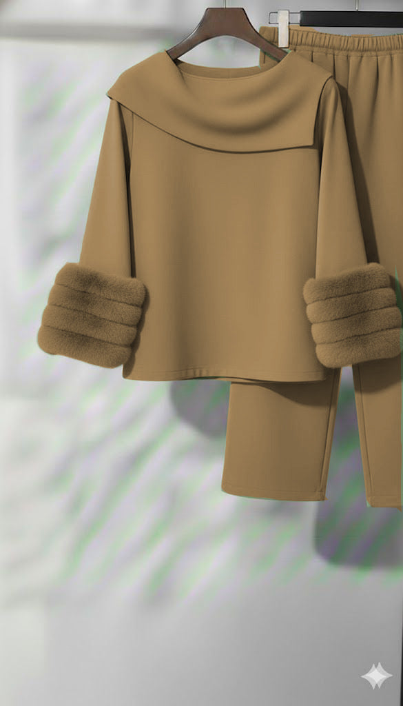 Lined Fur - Set | Camel