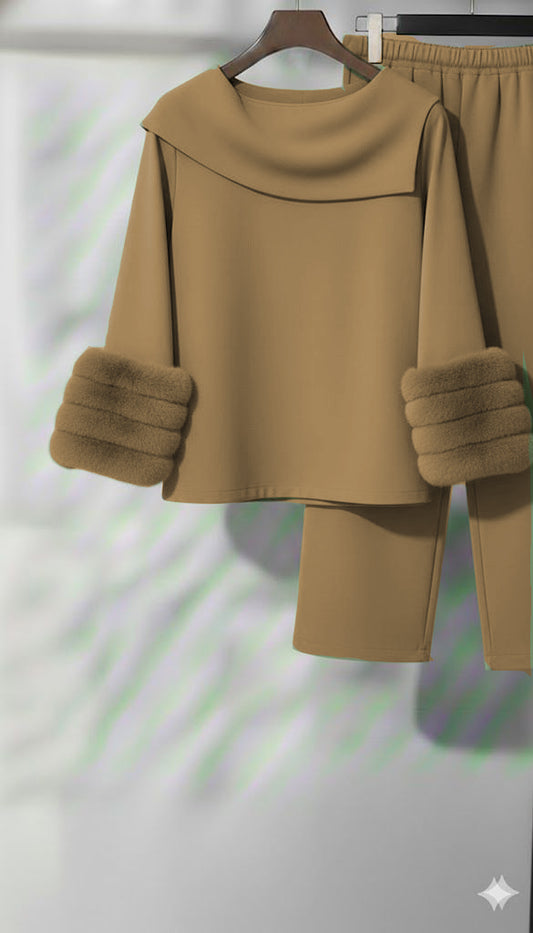 Lined Fur - Set | Camel