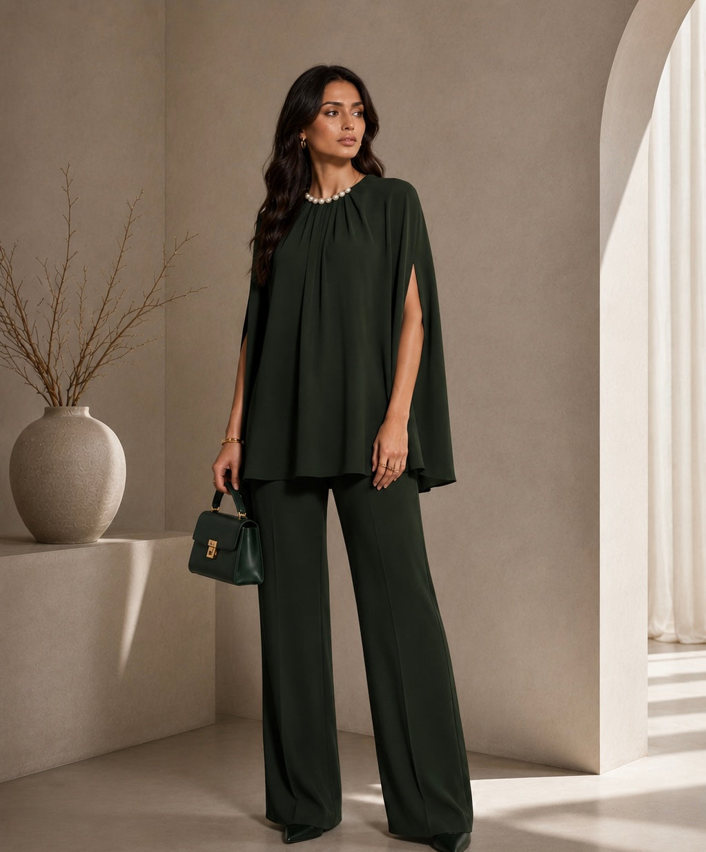 Cape Slit Set | Green