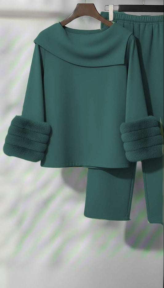 Lined Fur - Set | Dark Green