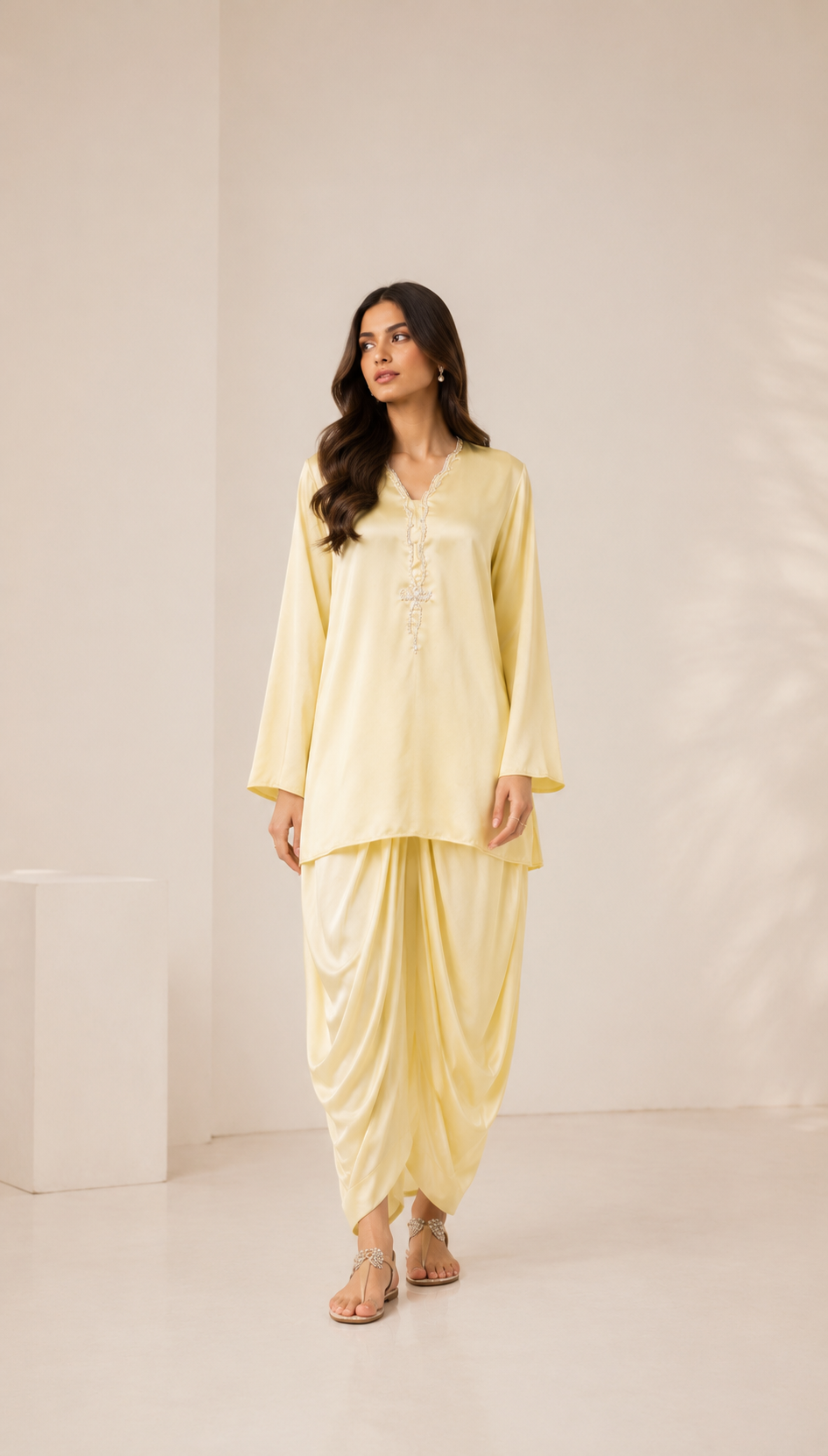 Fuse Silk Dhoti Set
