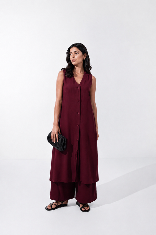 Rafia Set | Burgundy