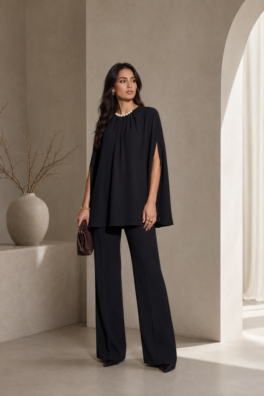 Cape Slit Set | Black