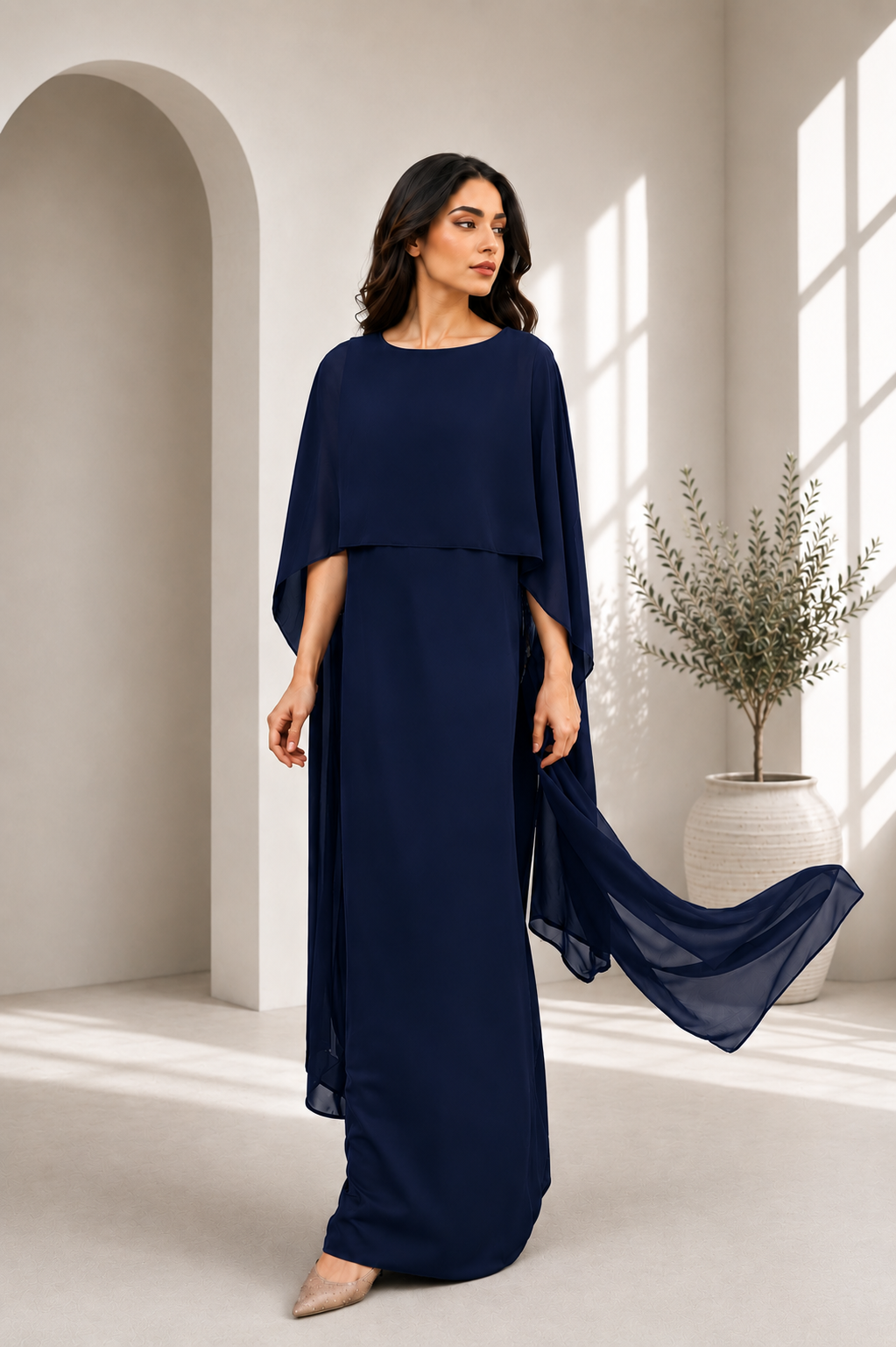 Half Cape Dress