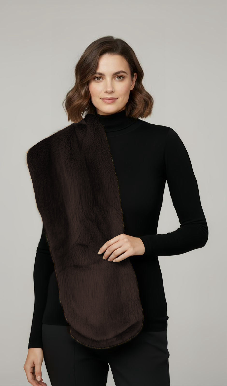 Fur Scarf - Dark Chocolate