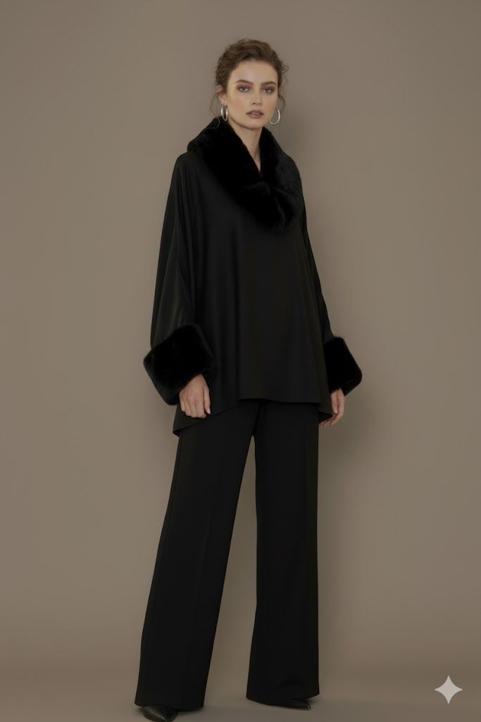 V Fur Set | Black