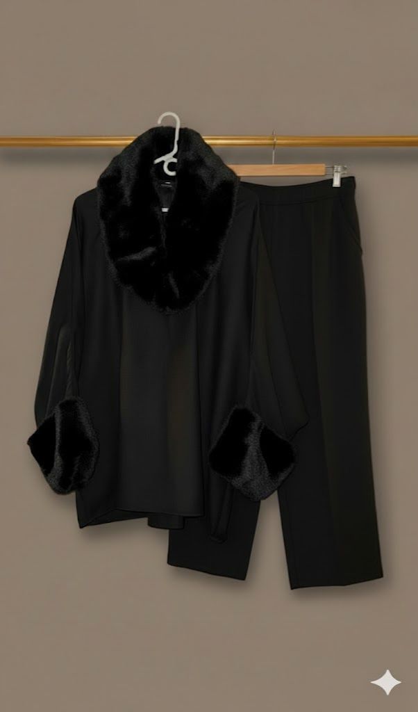 V Fur Set | Black