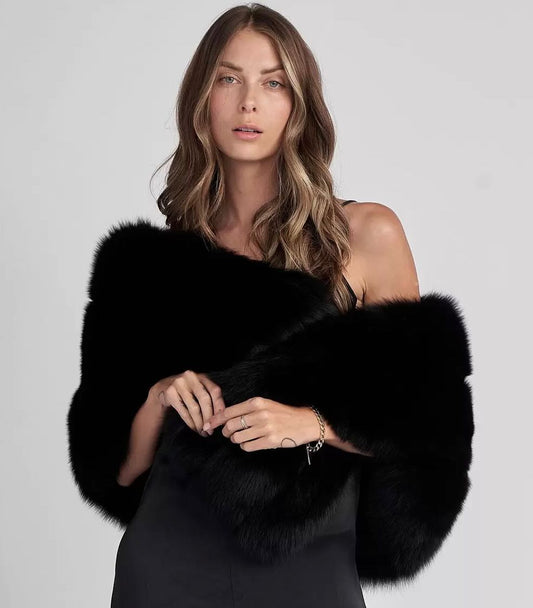 Fur Scarf - Black