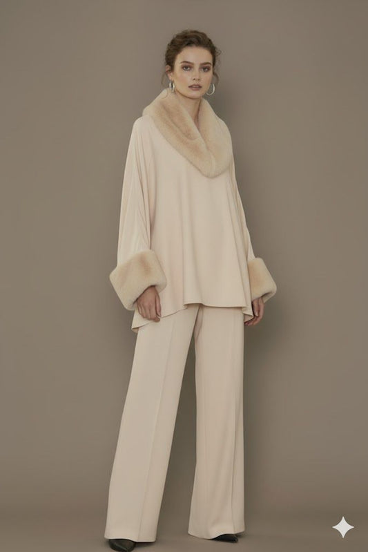 V Fur Set | Cream Fawn